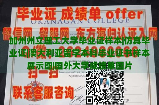 加州州立理工大学毕业证样本|仿真毕业证|澳大利亚留学本科毕业证书样本展示图|国外大学成绩单图片